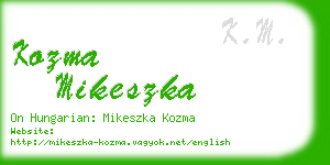 kozma mikeszka business card